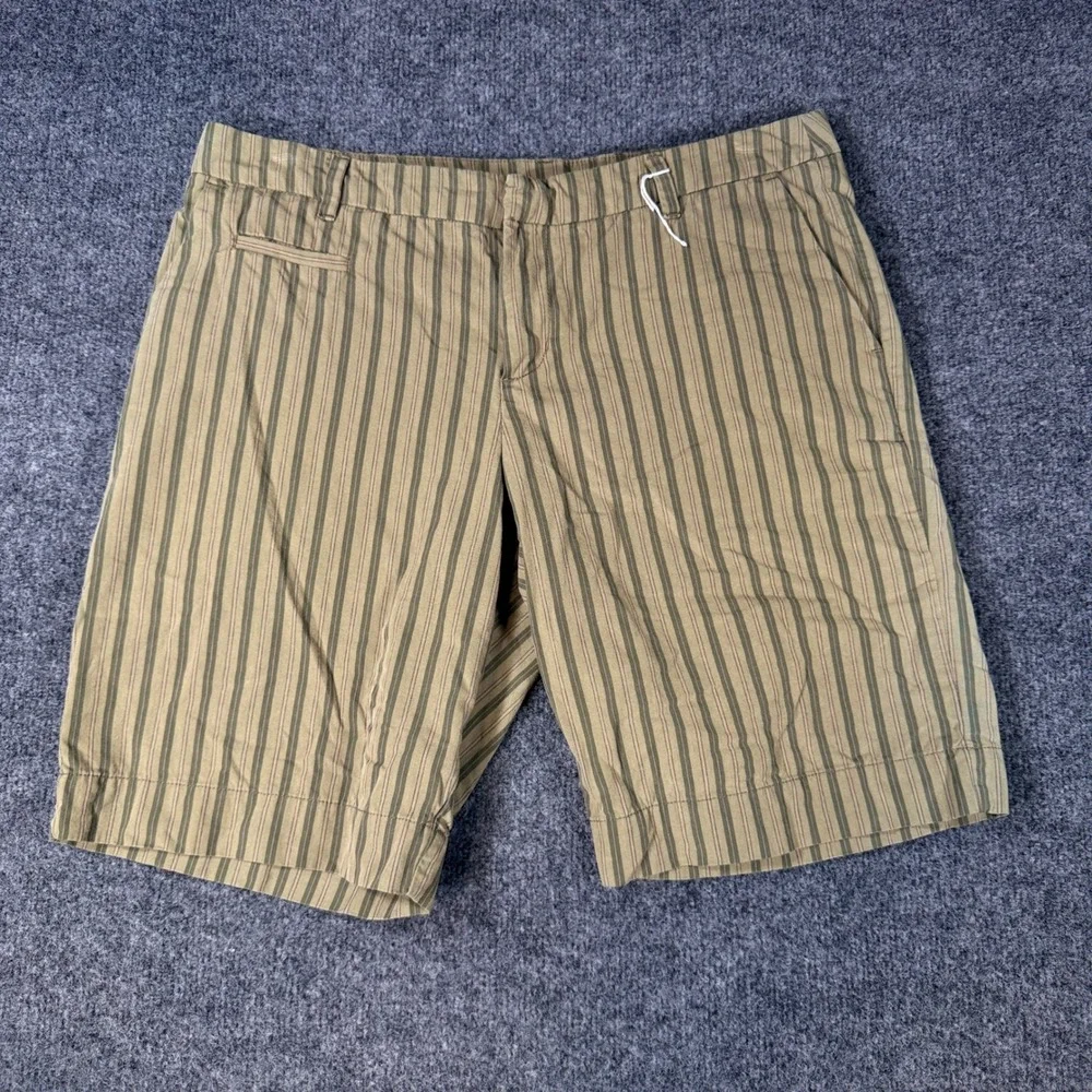 Patagonia Shorts Womens 10 Brown Striped Organic Cotton Hiking Casual Outdoor 8